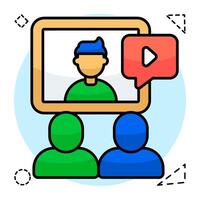 A flat design of online class vector