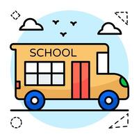 Perfect design of school bus vector