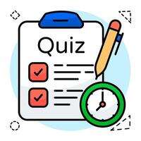 Creative design of quiz paper vector