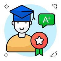 Creative design of grade chat vector