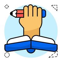 Modern flat design of writing power vector