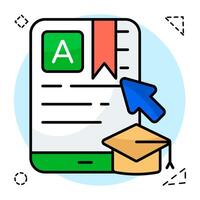 A colored design of mobile bookmark vector