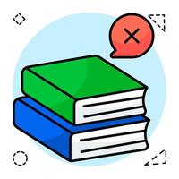 A beautiful design of delete books vector
