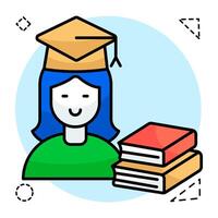 Perfect flat design of student graphics vector