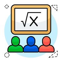 Modern design icon of math class vector