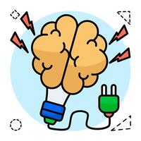An design of creative mind graphics vector