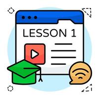 Modern design icon of web lesson vector