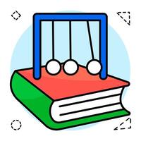 A flat design of physics education vector