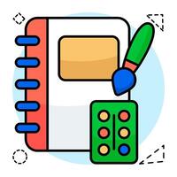 Premium design of painting book vector