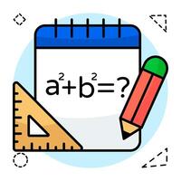 Creative design icon of math learning vector