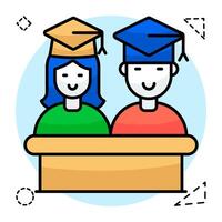 A colored design of student Speech graphics vector