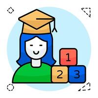 A trendy design of student vector