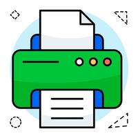 A colored design of printer graphics vector