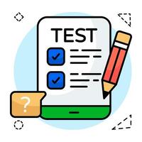 Modern design of mobile test paper vector