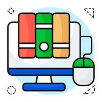 Perfect design of digital library vector