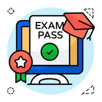A beautiful design of result card vector