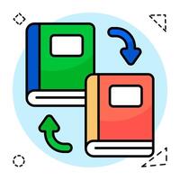 Premium design of book exchange vector