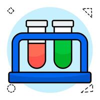 An design of test tubes vector
