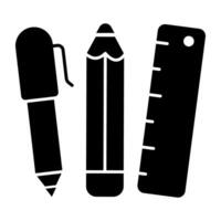 Perfect solid design icon of stationary vector