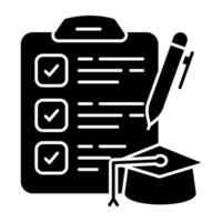 Creative solid design icon of test Paper vector