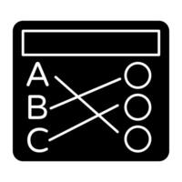 Creative solid design icon of math learning vector