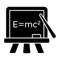 An solid icon design of physics class vector