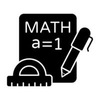 Perfect solid design icon of math paper vector