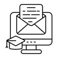 A trendy Linear design icon of email vector
