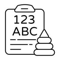 Modern Linear design icon of basic learning vector