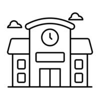 Modern Linear design icon of school vector