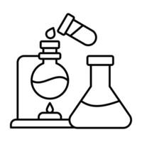 A Linear design icon of experiment vector