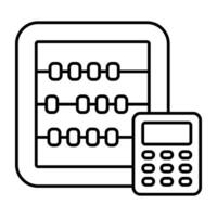 Premium Linear design icon of abacus vector
