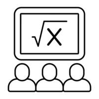 Modern Linear design icon of math class vector