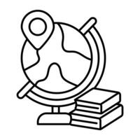 A trendy Linear design icon of global location vector