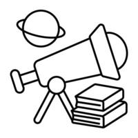Premium Linear design icon of telescope vector