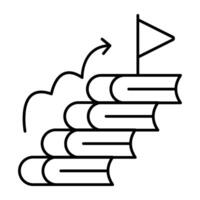 An icon Linear design of education success vector