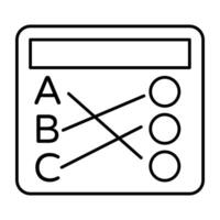 Creative Linear design icon of math learning vector