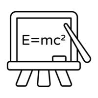 An icon Linear design of physics class vector