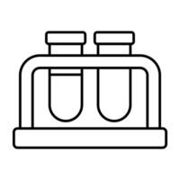 An icon Linear design of test tubes vector