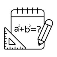 Creative Linear design of math learning vector