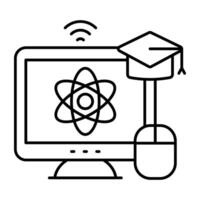 An icon Linear design of science Lecture vector