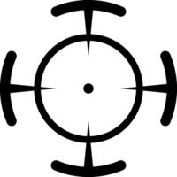 Simple black and white target symbol representing precision and focus, ideal for shooting sports, hunting, or any application requiring accurate aiming vector