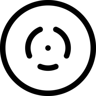 Simple radar icon featuring curved lines converging at a central point, enclosed within a circle. Representing detection and tracking, emphasizing precision and technology in monitoring