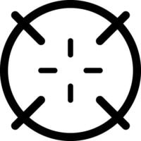Target symbol featuring crosshairs precisely focusing on the center point, embodying concepts of accuracy, precision in aiming, and the pursuit of achieving goals and hitting the bullseye vector