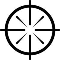 Target aim symbol focusing light beams into a circular formation, creating a striking visual expression of precision and accuracy, emphasizing concentration on goals and objectives vector