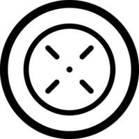 Target icon with crosshairs and a central dot, symbolizing focus, precision, accuracy, and goal achievement within a simple and minimalist design vector