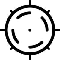 Minimalist icon depicting a target with crosshairs, conveying themes of focus, aiming, precision, and the pursuit of achieving personal and professional goals vector