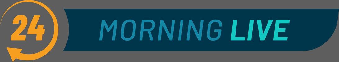 Twenty four hour live morning television show broadcasting news and entertainment programs continuously throughout the entire day and night vector