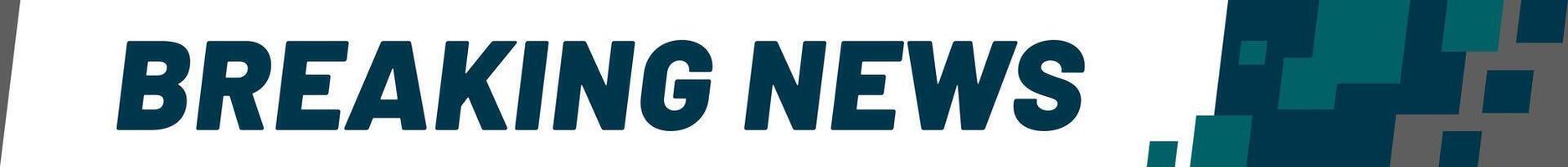 Breaking news banner featuring geometric shapes on the right, delivering crucial updates about significant current events and keeping audiences informed on vital information vector