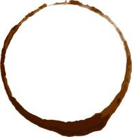 Coffee cup stain forming a perfect circular ring on a clean white background, illustrating a typical household or office mess often left behind after enjoying a beverage vector